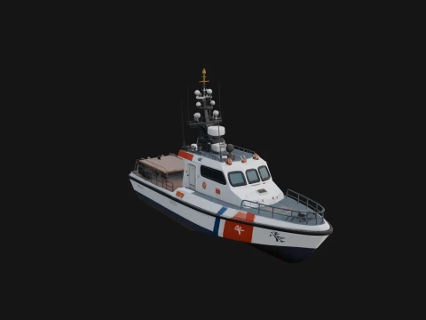 Patrol Boat Model Design 11 - 3D Print Model 3D Druckmodell