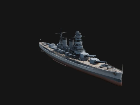 Battleship Model Design 13 - 3D Print Model 3D Принт Модель