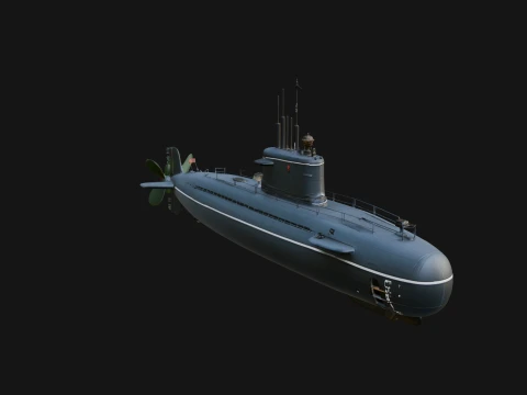 Military Submarine Model Design 28 - 3D Print Model Modello di stampa 3D