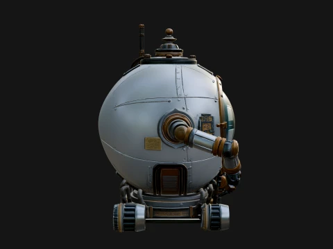 Steampunk Submersible Model Design 25 - 3D Print Model 3D Print Model