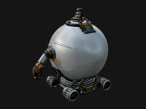 Steampunk Submersible Model Design 25 - 3D Print Model 3D Print Model