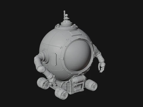 Steampunk Submersible Model Design 25 - 3D Print Model 3D Print Model