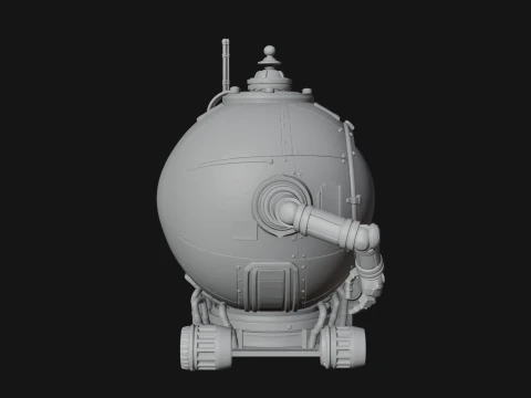 Steampunk Submersible Model Design 25 - 3D Print Model 3D Print Model