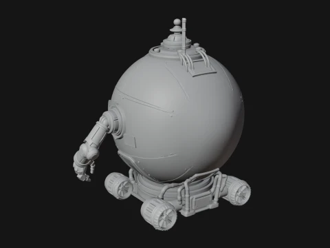 Steampunk Submersible Model Design 25 - 3D Print Model 3D Print Model
