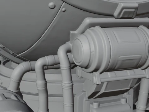 Steampunk Submersible Model Design 25 - 3D Print Model 3D Print Model