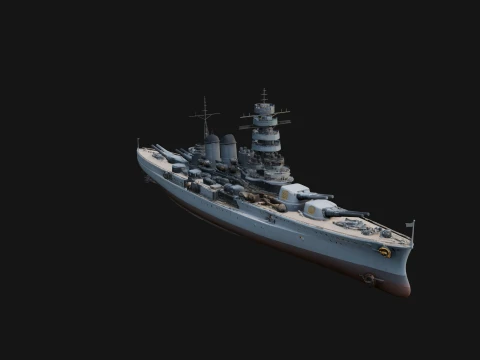 Battleship Model Design 15 - 3D Print Model 3D Принт Модель