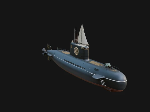 Military Submarine Model Design 29 - 3D Print Model 3D Print Model