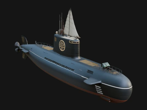 Military Submarine Model Design 29 - 3D Print Model Modelo de impresión 3D