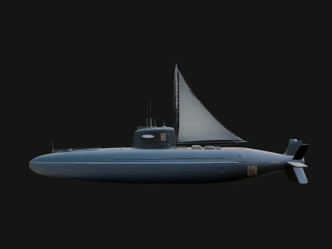 Military Submarine Model Design 30 - 3D Print Model 3D Print Model