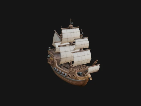 Tall Sailing Ship Model Design 20 - 3D Print Model 3D printmodel