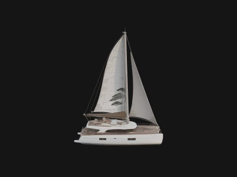 Catamaran Yacht Model Design 15 - 3D Print Model 3D Baskı Modeli