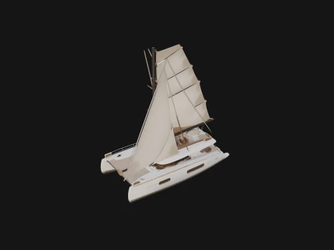 Catamaran Yacht Model Design 16 - 3D Print Model 3D Print Model