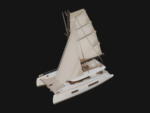 Catamaran Yacht Model Design 16 - 3D Print Model 3D printmodel