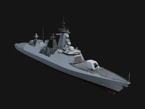 Naval Destroyer Model Design 13 - 3D Print Model 3D Baskı Modeli
