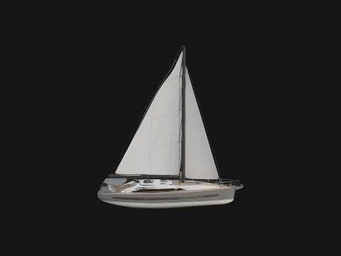 Sailing Yacht Model Design 6 - 3D Print Model 3D Print Model