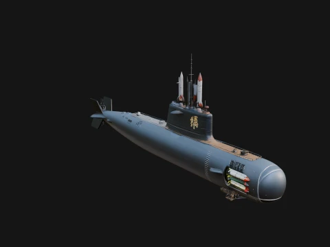 Military Submarine Model Design 31 - 3D Print Model 3D Print Model