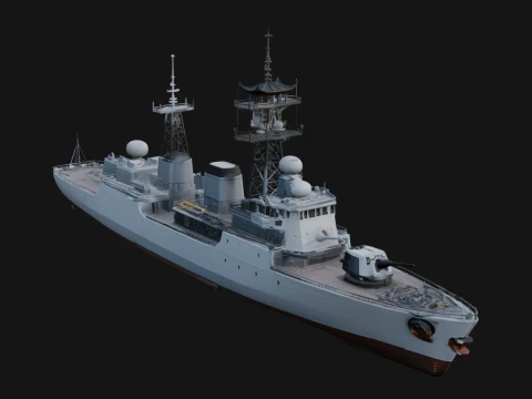 Naval Destroyer Model Design 14 - 3D Print Model 3D Print Model