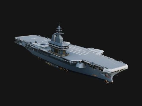 Aircraft Carrier Model Design 11 - 3D Print Model Modèles 3D en vedette