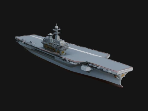 Aircraft Carrier Model Design 12 - 3D Print Model Modèles 3D en vedette