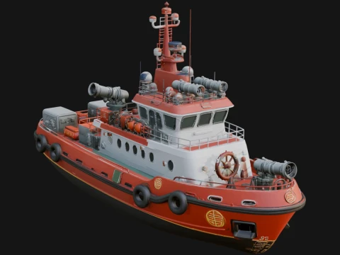 Harbour Tugboat Model Design 14 - 3D Print Model 3D printmodel
