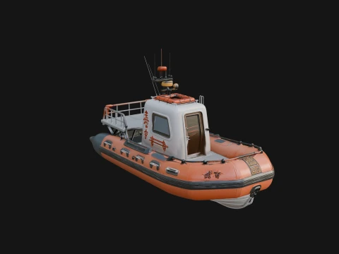Rescue Boat Model Design 9 - 3D Print Model 3D Baskı Modeli