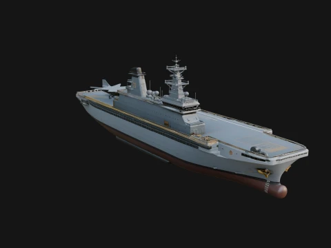 Aircraft Carrier Model Design 13 - 3D Print Model Modello di stampa 3D
