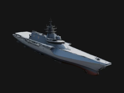 Aircraft Carrier Model Design 14 - 3D Print Model Modèles 3D en vedette