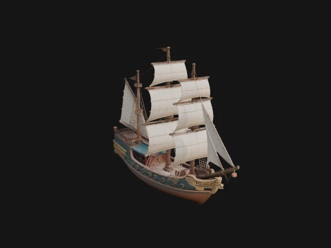 Tall Sailing Ship Model Design 26 - 3D Print Model 3D printmodel