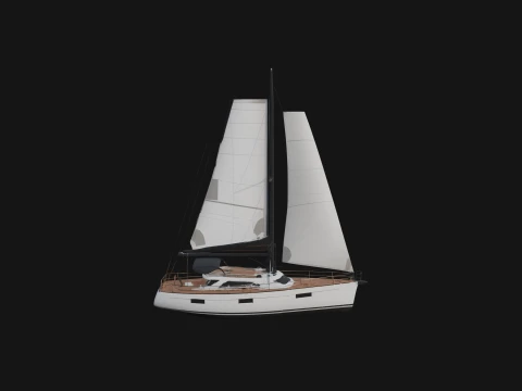 Sailing Yacht Model Design 8 - 3D Print Model Modello di stampa 3D