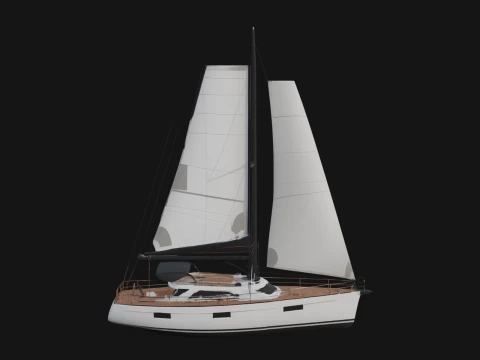 Sailing Yacht Model Design 8 - 3D Print Model Modèles 3D en vedette