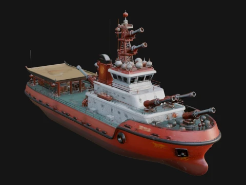 Harbour Tugboat Model Design 15 - 3D Print Model 3D printmodel