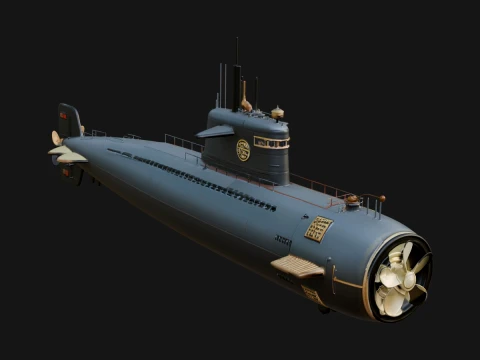 Military Submarine Model Design 36 - 3D Print Model Modelo de impresión 3D