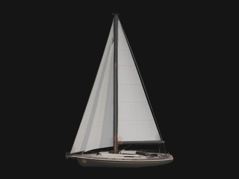 Sailing Yacht Model Design 10 - 3D Print Model Modèles 3D en vedette