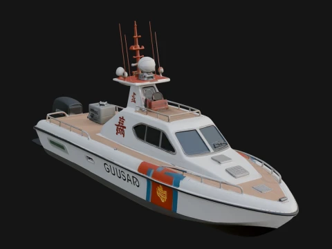 Patrol Boat Model Design 13 - 3D Print Model 3D Принт Модель