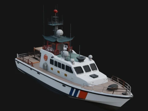 Patrol Boat Model Design 14 - 3D Print Model 3D printmodel