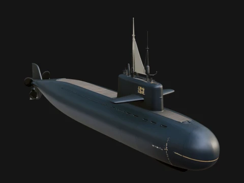 Military Submarine Model Design 39 - 3D Print Model Modelo de impresión 3D