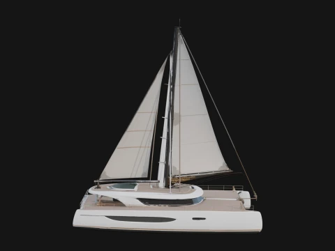 Catamaran Yacht Model Design 19 - 3D Print Model 3D printmodel