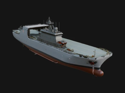 Landing Craft Model Design 7 - 3D Print Model Modèles 3D en vedette