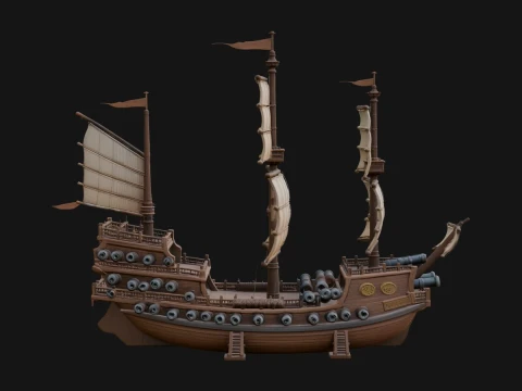 Tall Sailing Ship Model Design 29 - 3D Print Model Model do druku 3D