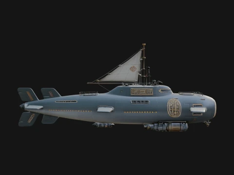 Military Submarine Model Design 41 - 3D Print Model Modelo de impresión 3D