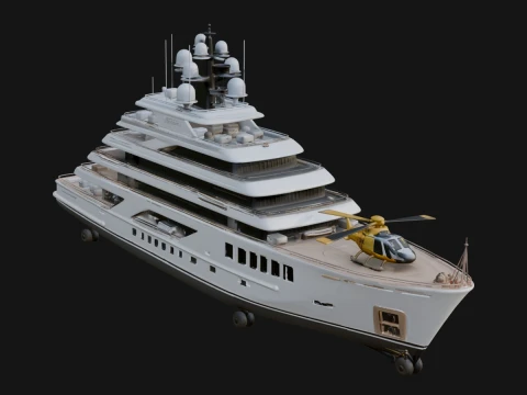 Motor Yacht Model Design 2 - 3D Print Model 3D Baskı Modeli