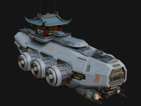 Sci Fi Transport Truck Model Design 7 - 3D Print Model 3D 프린트 모델
