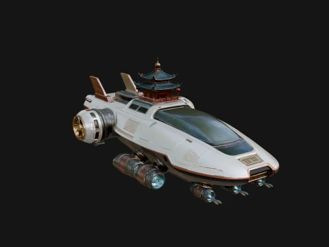 Sci Fi VTOL Craft Model Design 40 - 3D Print Model 3D Druckmodell