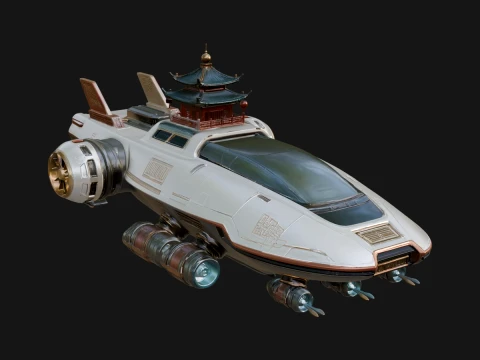 Sci Fi VTOL Craft Model Design 40 - 3D Print Model Modelo de impresión 3D