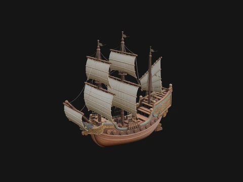 Tall Sailing Ship Model Design 30 - 3D Print Model 3D printmodel