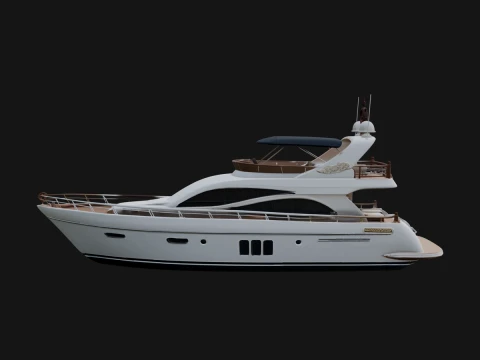Motor Yacht Model Design 4 - 3D Print Model Modèles 3D en vedette