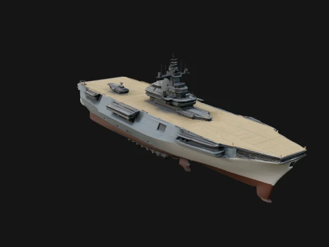 Aircraft Carrier Model Design 17 - 3D Print Model Modelo de Impressão 3D