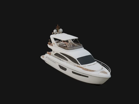 Motor Yacht Model Design 5 - 3D Print Model Modello di stampa 3D
