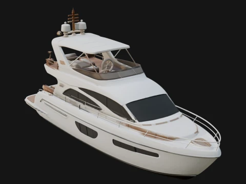 Motor Yacht Model Design 5 - 3D Print Model 3D Принт Модель