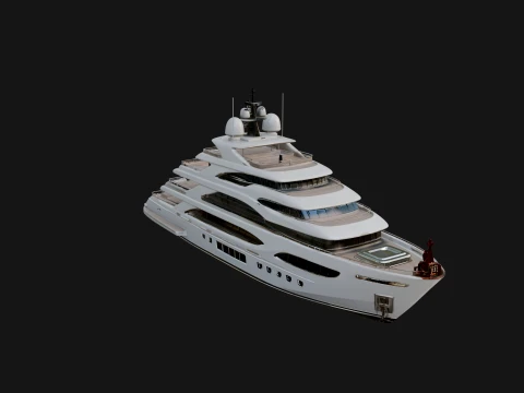 Motor Yacht Model Design 6 - 3D Print Model Modello di stampa 3D